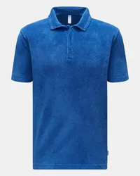 04651/ Frottee-Poloshirt 'Terry Polo' blau Blau