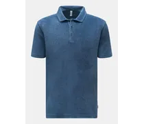 Frottee-Poloshirt 'Terry Polo' graublau