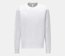Herren - Fleece-Rundhals-Sweatshirt 'Ata Oyster' weiß