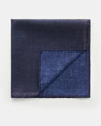 Brunello Cucinelli Seiden-Einstecktuch navy/dunkelblau meliert Navy