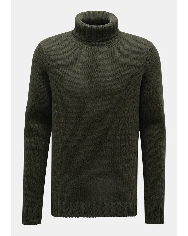 von BRAUN Cashmere Rollkragenpullover dark olive Dark