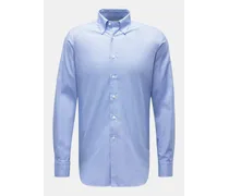 Casual Hemd Button-Down-Kragen blau Hahnentritt