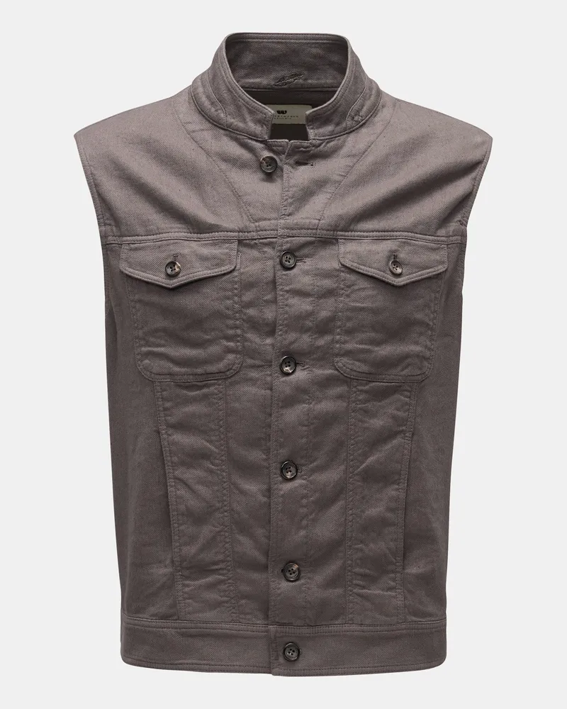 Weber+Weber Herren - Weste 'Military Drill Vest' grau Grau