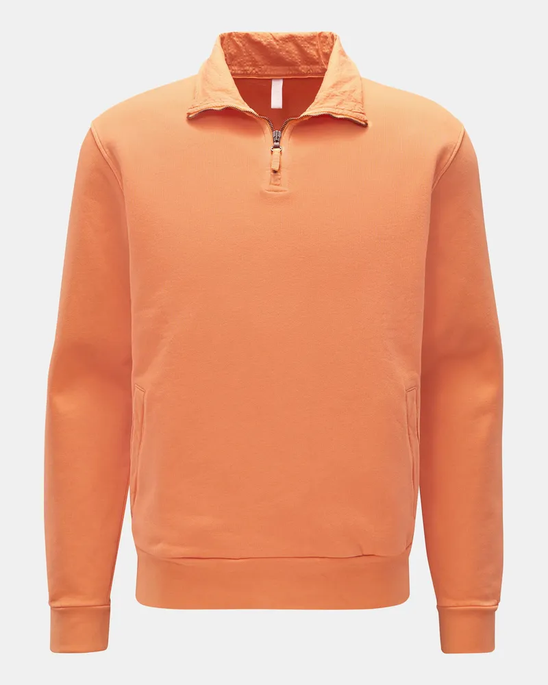 04651/ Herren - Sweat-Troyer 'Quarter Zip' orange Orange