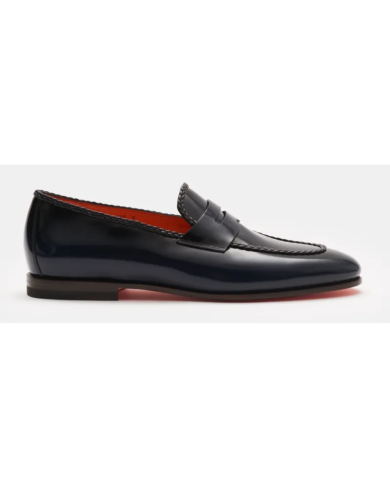 Santoni Penny Loafer dark navy Dark