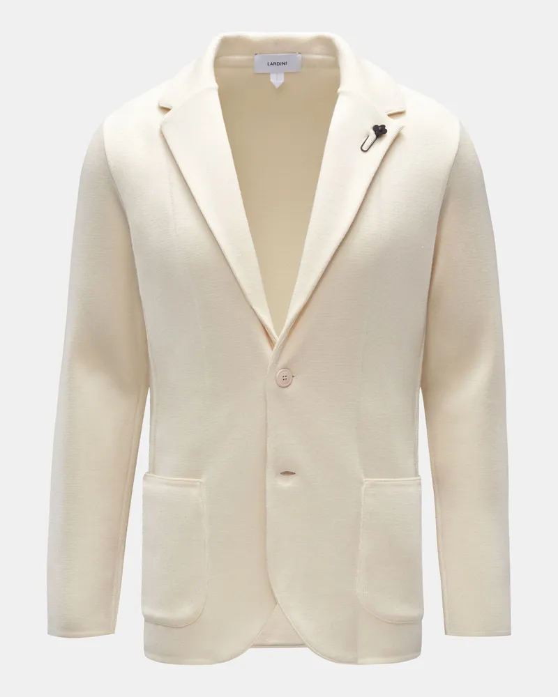 LARDINI Herren - Strickblazer creme Creme