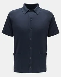 04651/ Kurzarm-Strickhemd 'Foggy Shirt' schmaler Kragen navy Navy