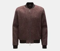 Herren - Woll-Blouson bordeaux/hellbraun