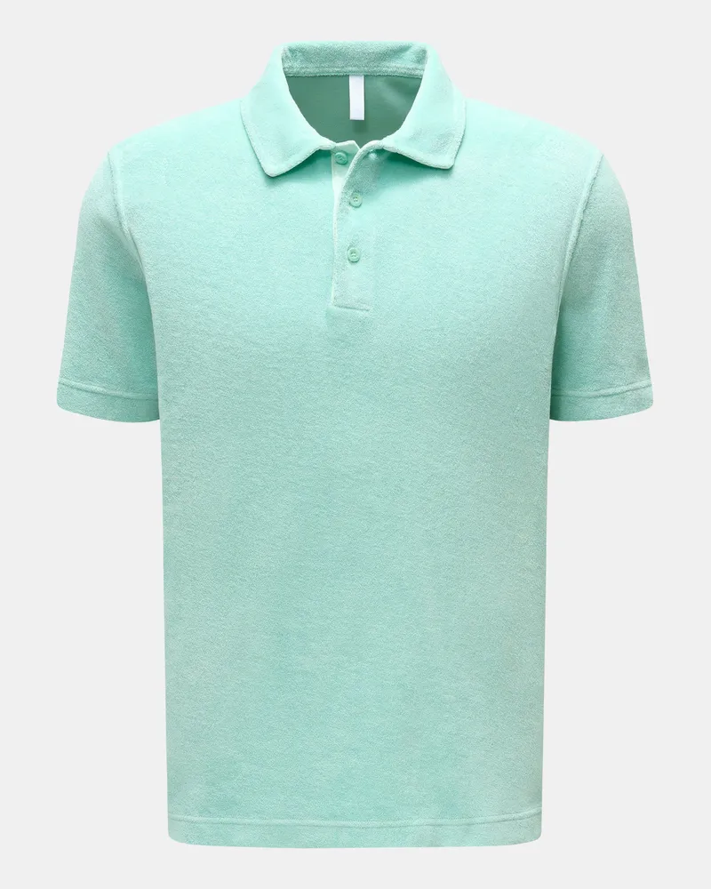 04651/ Herren - Frottee-Poloshirt 'Terry Polo' mintgrün Mintgrün