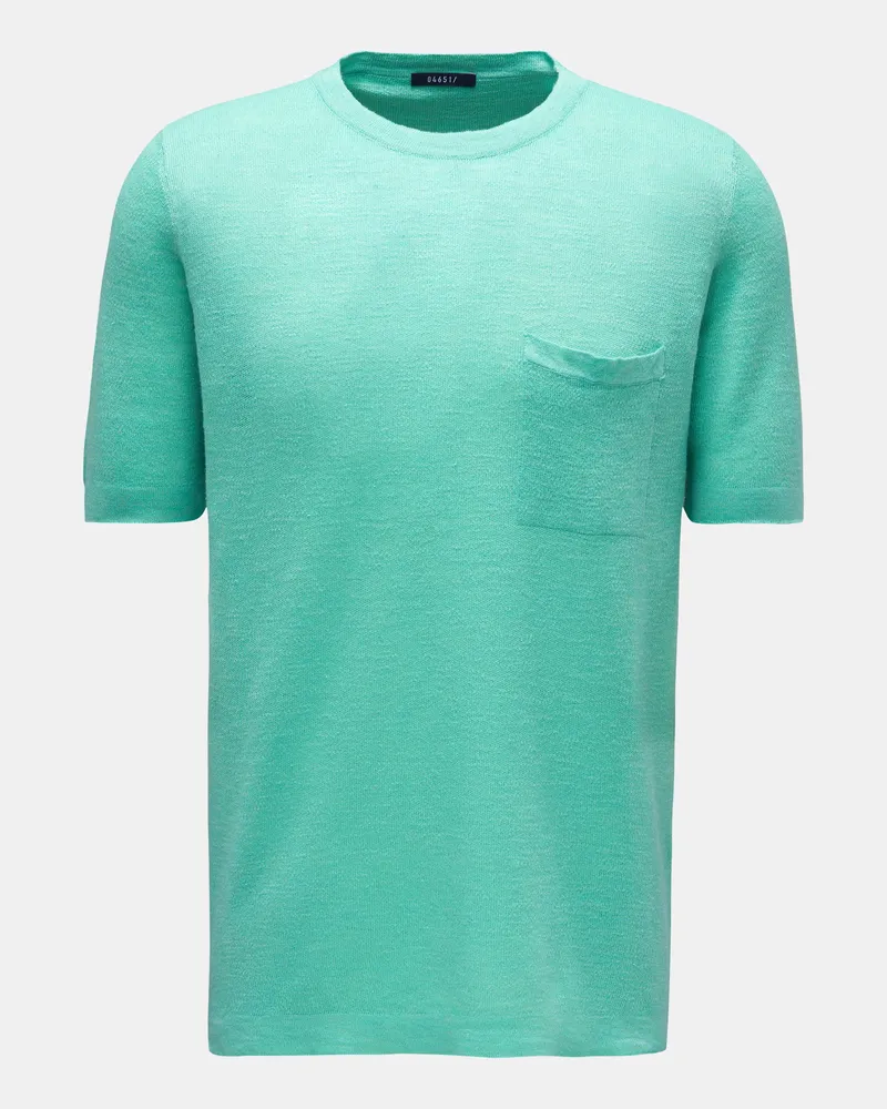 04651/ Herren - Feinstrick-Kurzarmpullover 'Linen Knit Tee' pastellgrün Pastellgrün