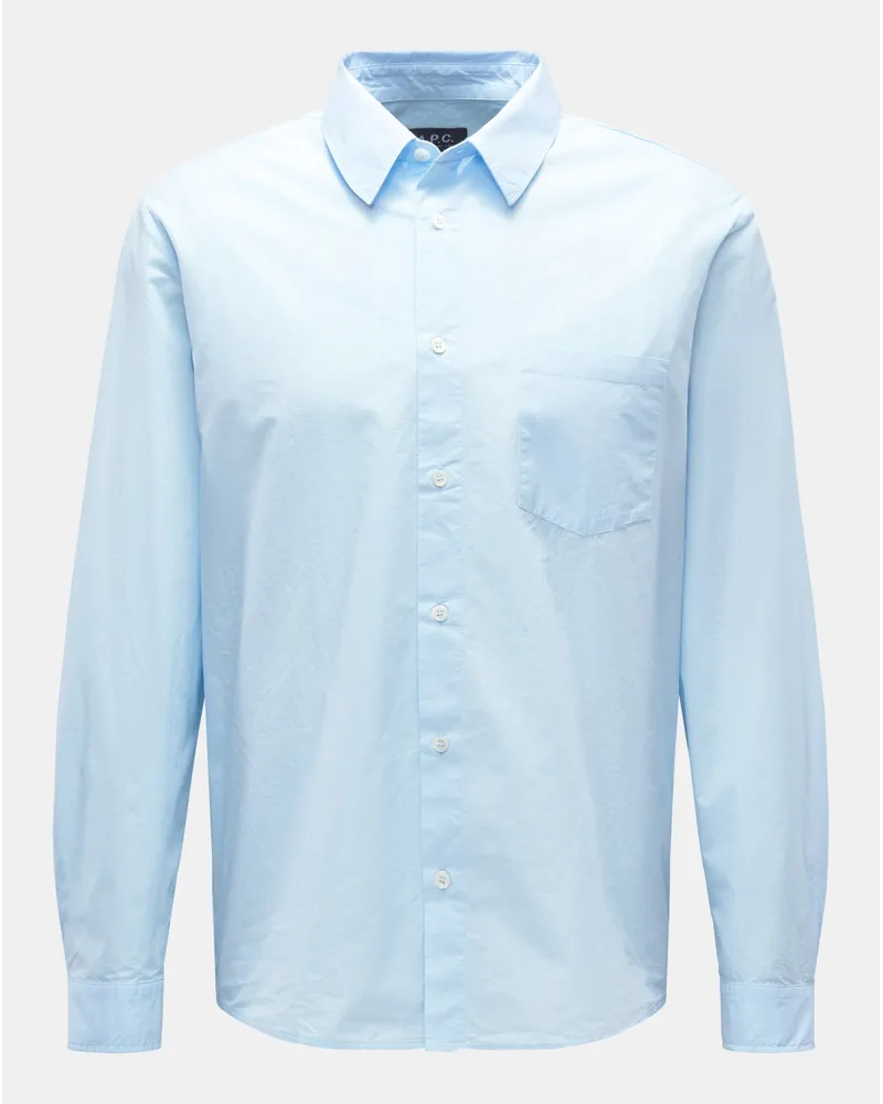 A.P.C. Casual Hemd 'Clement' Kent-Kragen pastellblau Pastellblau