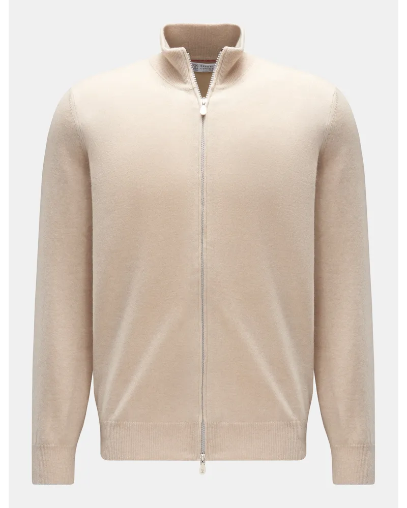 Brunello Cucinelli Cashmere Strickjacke beige Beige