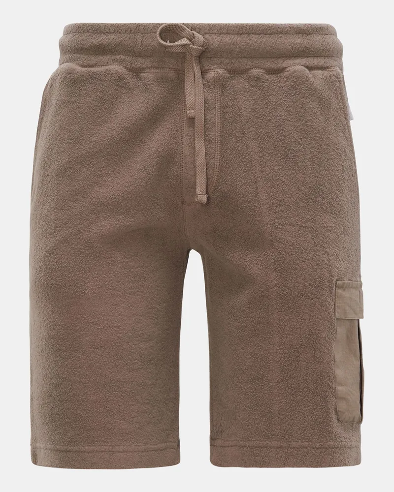 04651/ Herren - Fleece-Cargo-Shorts 'Oyster' graubraun Graubraun