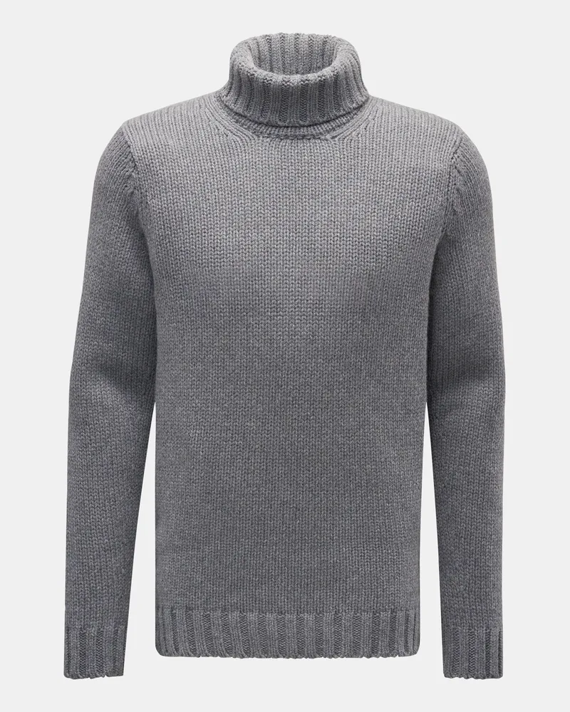 von BRAUN Herren - Cashmere Rollkragenpullover grau Grau