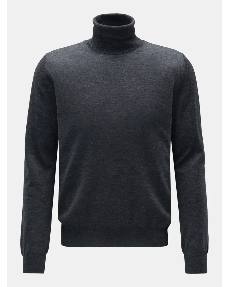 von BRAUN Merino Feinstrick-Rollkragenpullover dunkelgrau Dunkelgrau