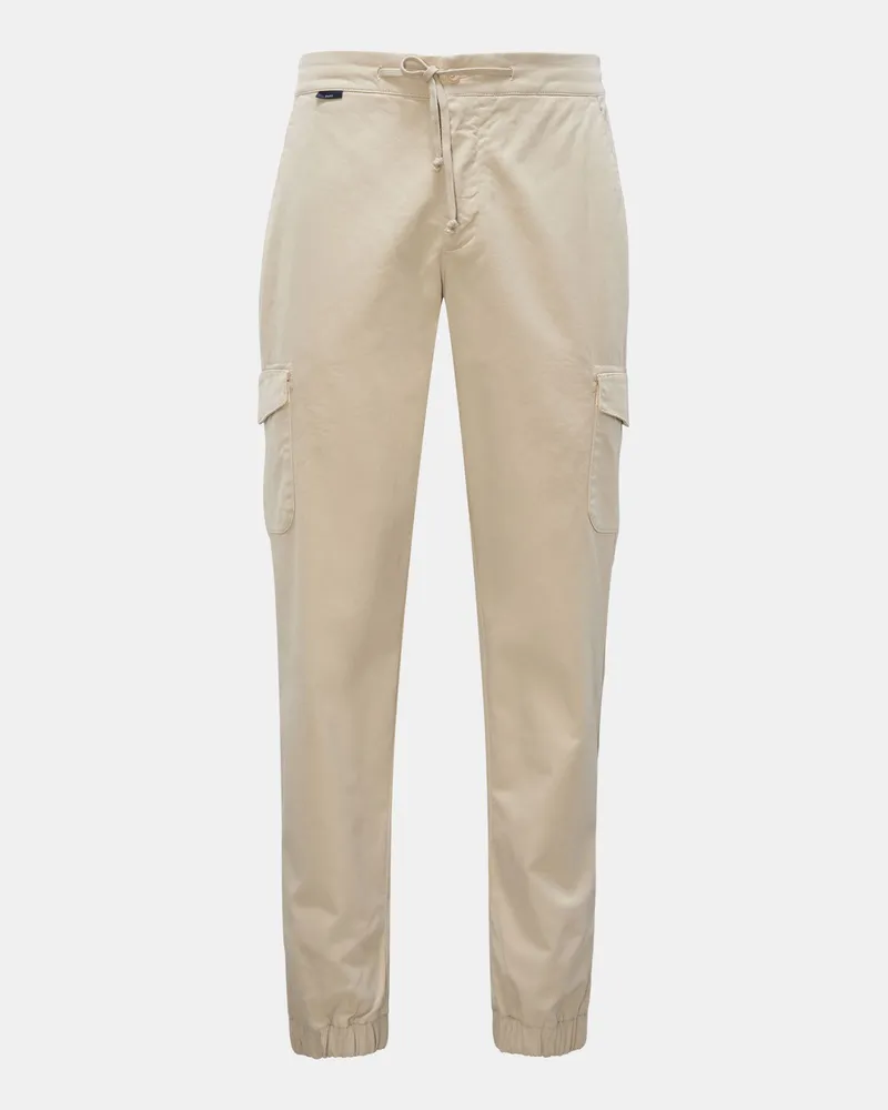 04651/ Herren - Cargo-Joggpants 'Twill Cargo' beige Beige