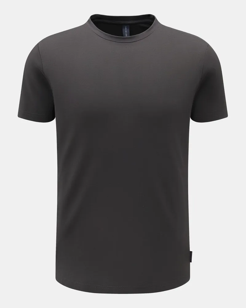 04651/ Herren - Rundhals-T-Shirt 'Crepe Tee' dunkelgrau Dunkelgrau