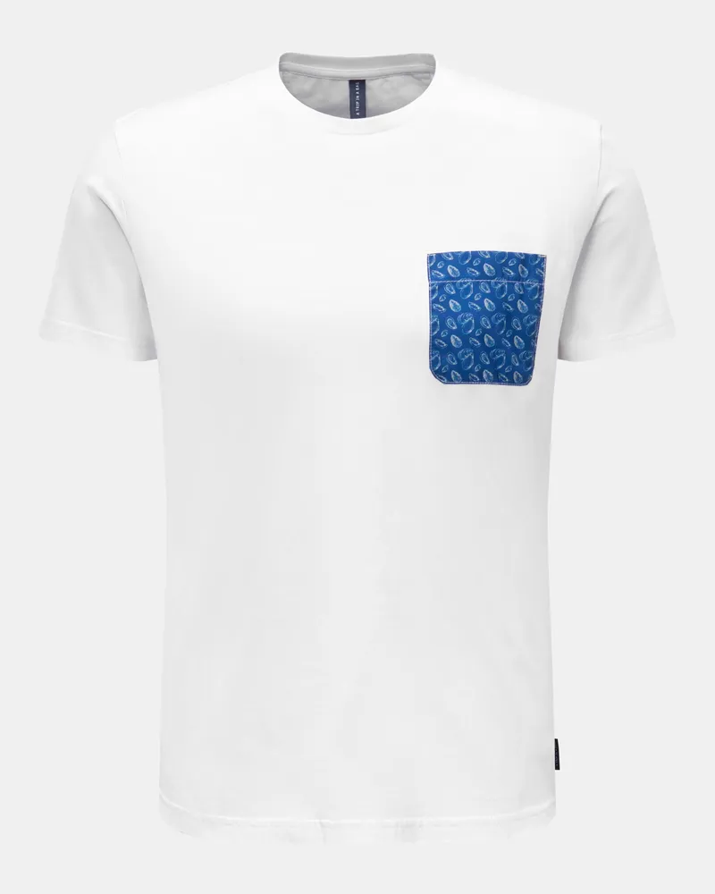 04651/ Herren - Rundhals-T-Shirt weiß Weiß