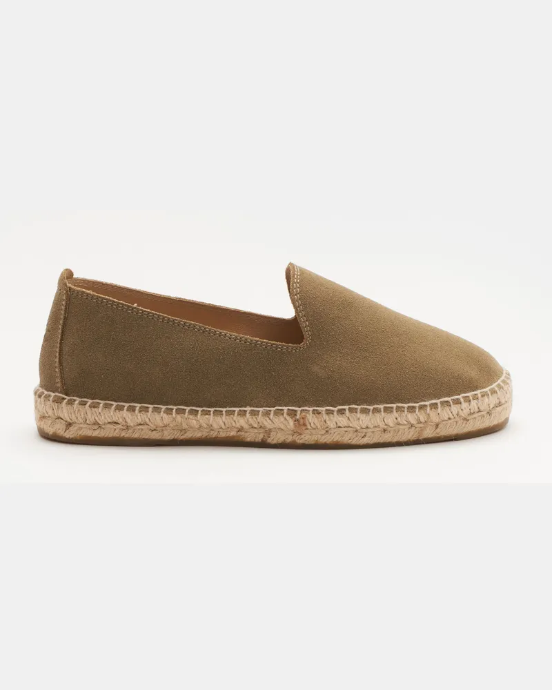 Manebí Herren - Espadrilles 'Suede Flat' graugrün Graugrün