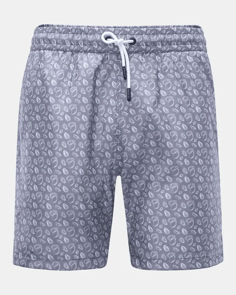 04651/ Herren - Badeshorts grau gemustert Grau