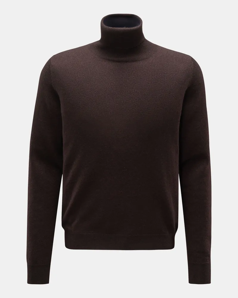 Eddy Monetti Herren - Rollkragenpullover 'Nirvana' dunkelbraun Dunkelbraun
