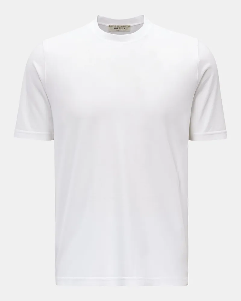 Filippo de Laurentiis Rundhals-T-Shirt weiß Weiß