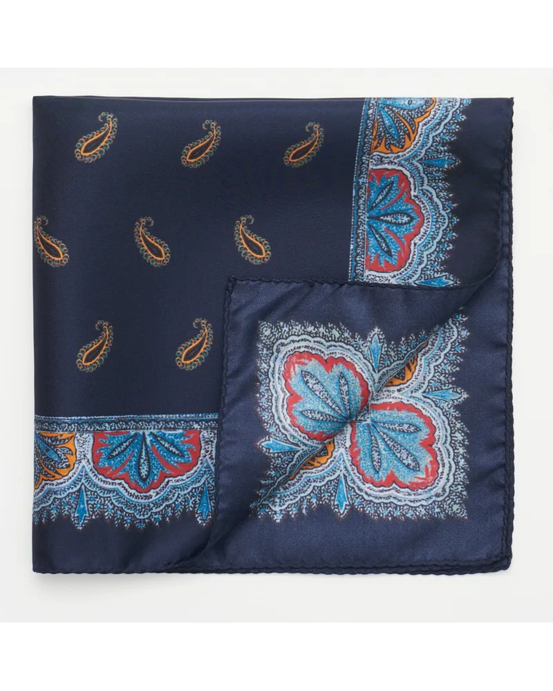 Etro Einstecktuch navy/blau Navy