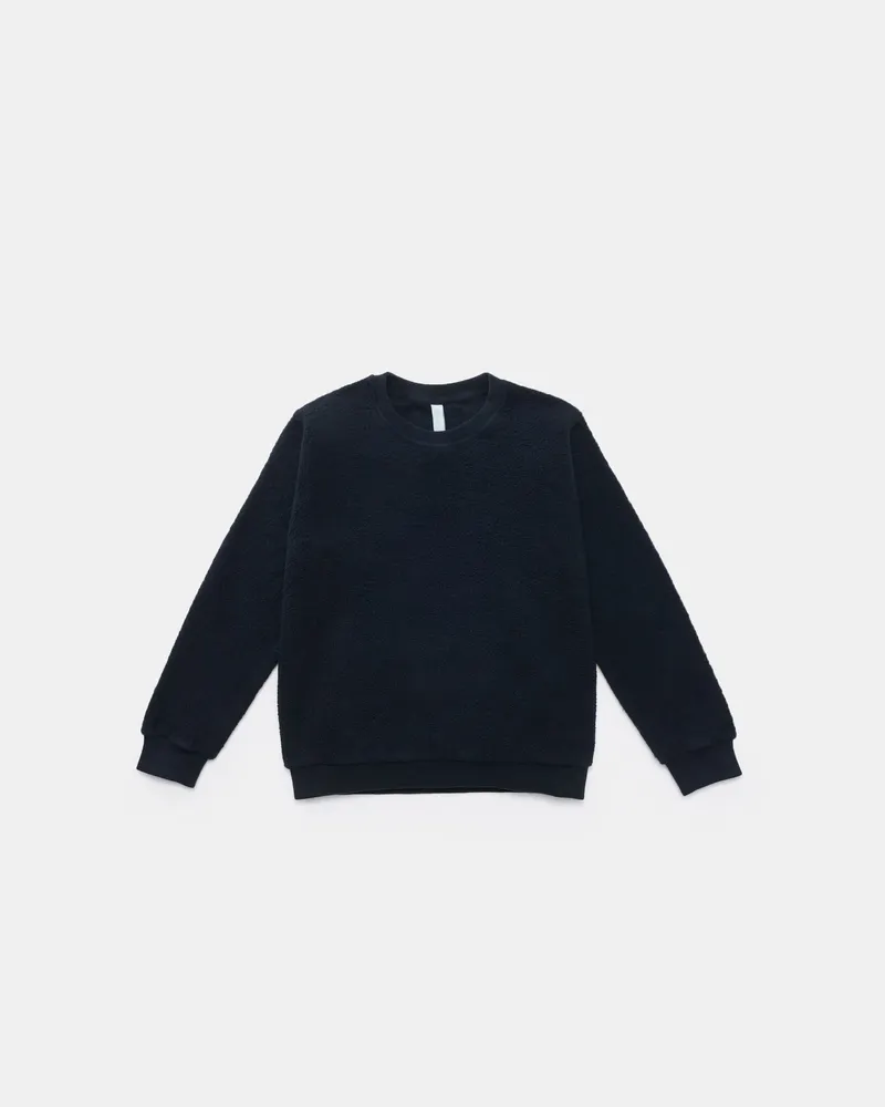 04651/ Herren - Kinder Fleece-Rundhals-Sweatshirt 'Oyster Kids PF Crew' navy Navy