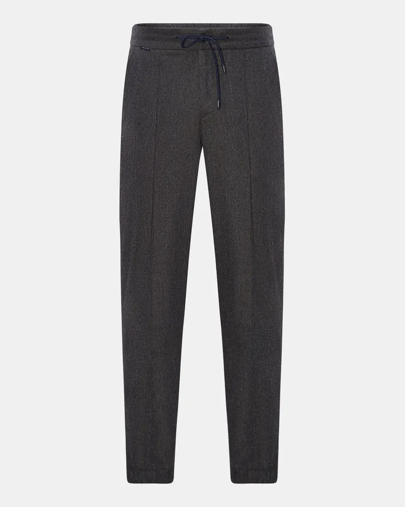 04651/ Herren - Joggpants 'Flannell Jogg' dunkelgrau meliert Dunkelgrau
