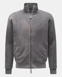 04651/ Frottee-Sweatjacke 'Terry Bomber' grau Grau