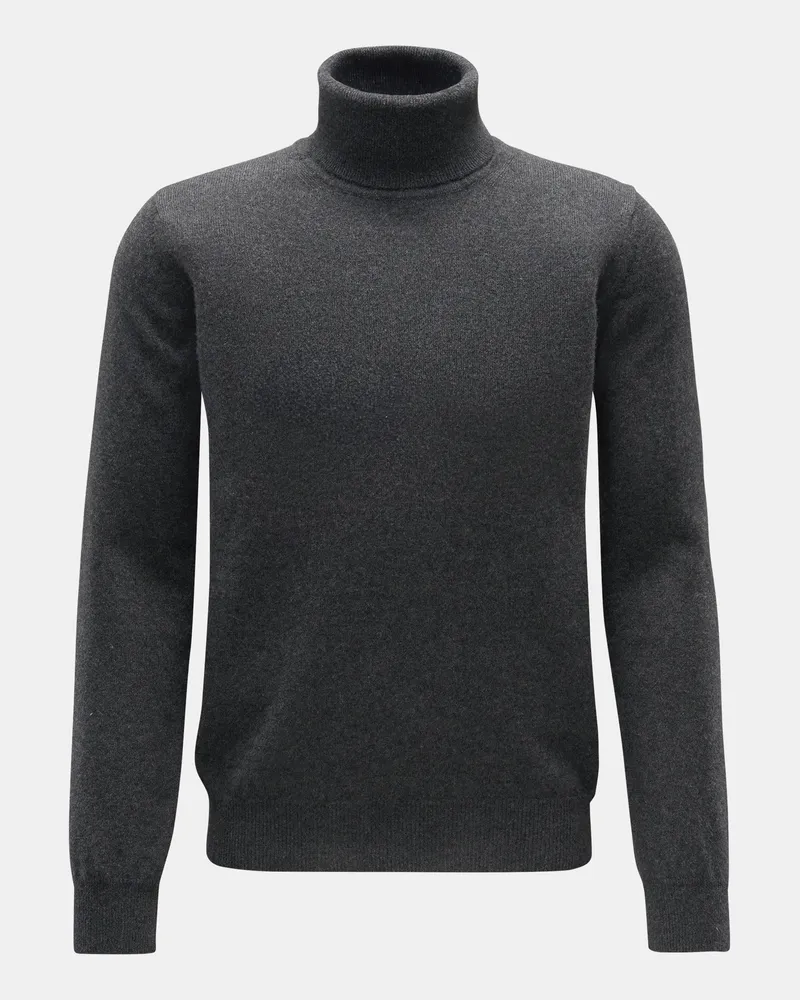 von BRAUN Herren - Cashmere Rollkragenpullover dunkelgrau Dunkelgrau