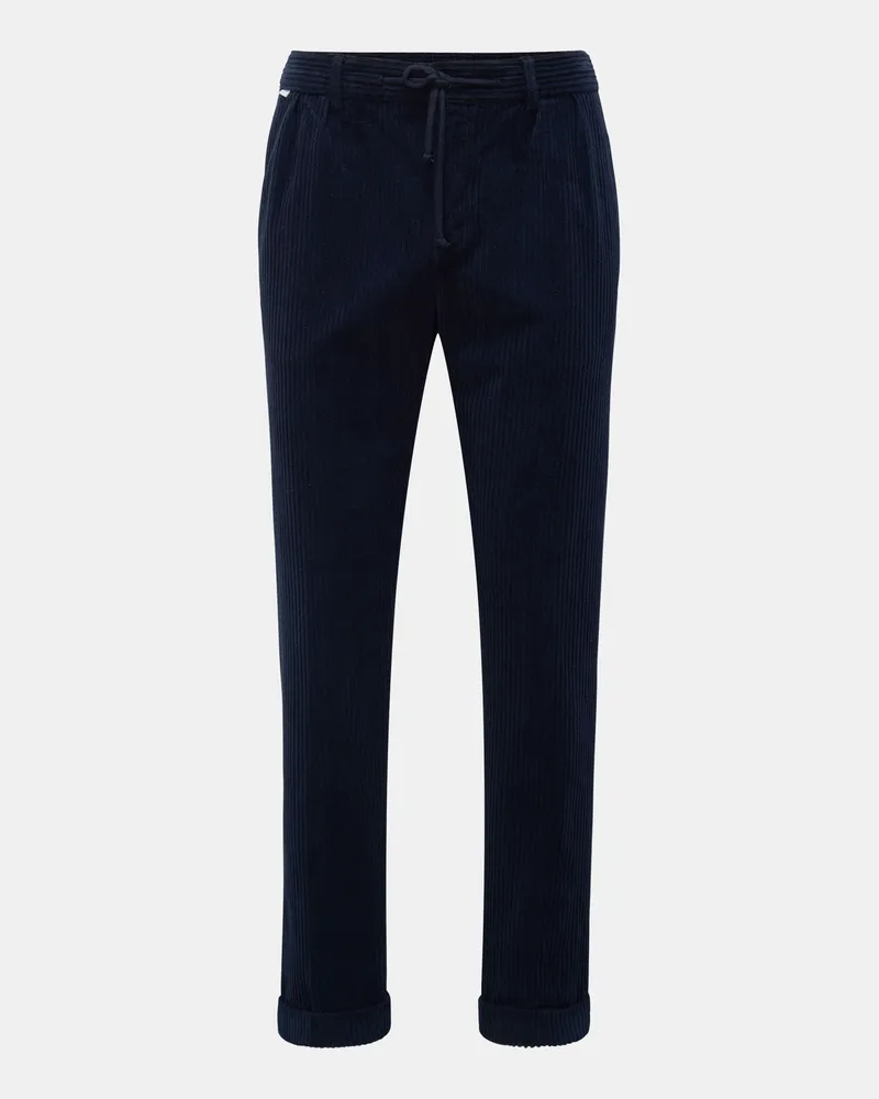04651/ Herren - Cord-Joggpants 'Oyster' navy Navy