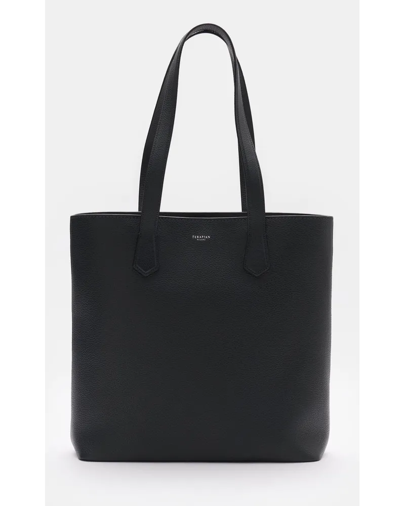 Serapian Leder Tote Bag dark navy Dark