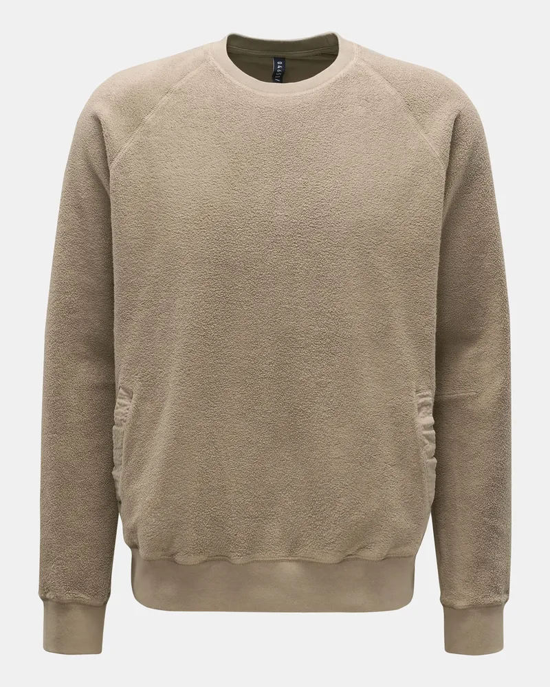 04651/ Herren - Fleece-Rundhals-Sweatshirt 'PF Crew' taupe Taupe