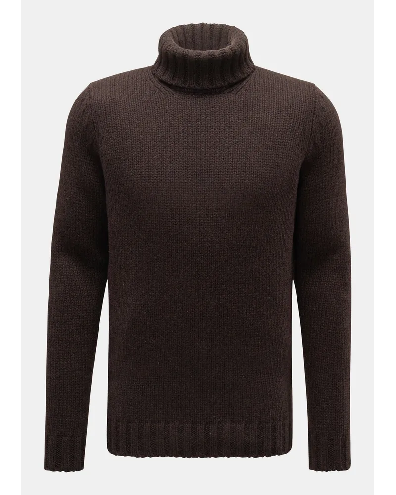 von BRAUN Cashmere Rollkragenpullover dunkelbraun Dunkelbraun