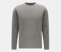Herren - Frottee Rundhals-Longsleeve 'Terry Tee' grau