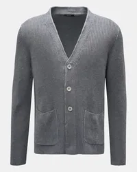 04651/ Leinen Cardigan 'Blue Marine' grau Grau