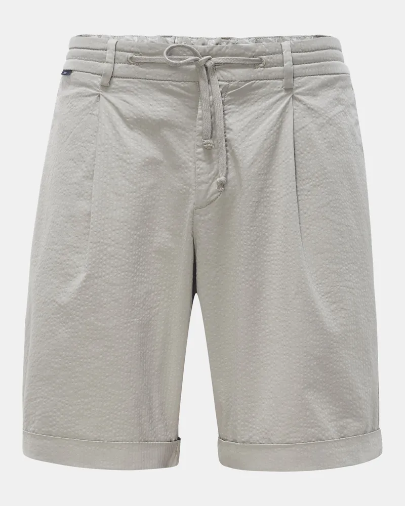 04651/ Herren - Seersucker-Bermudas grau Grau