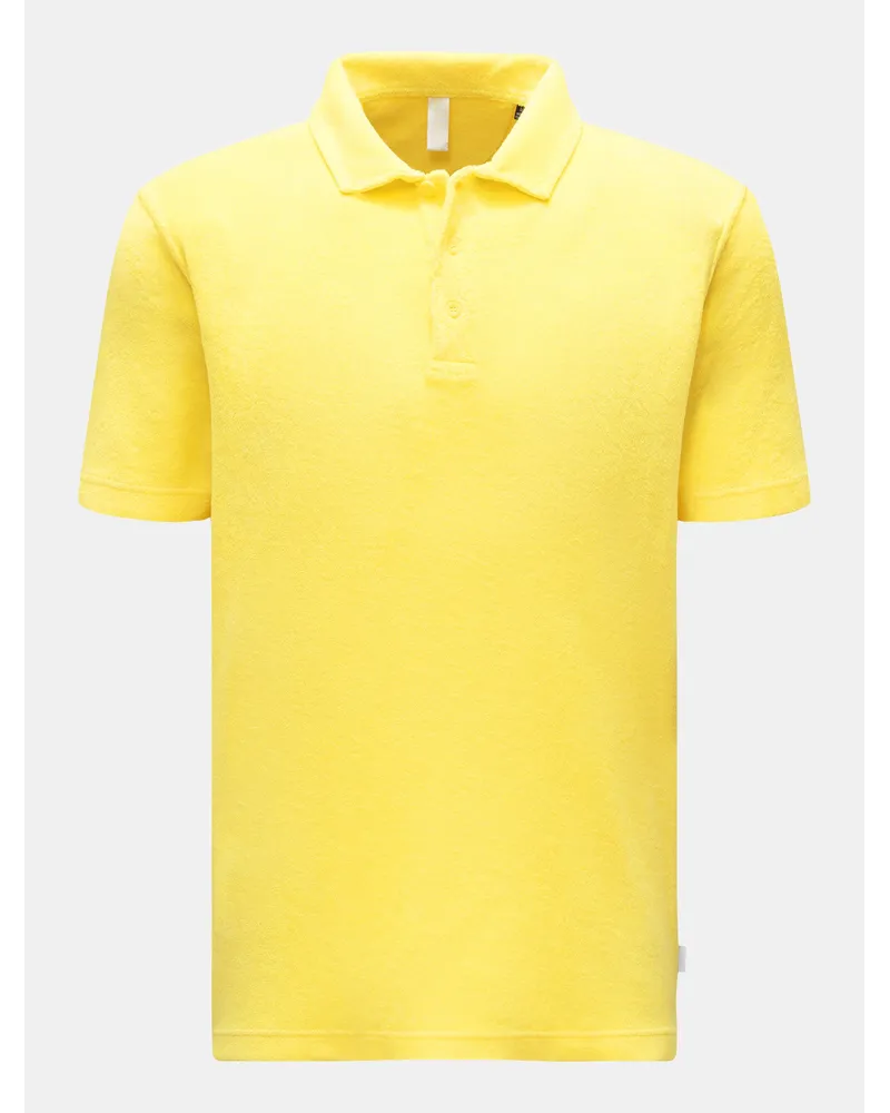 04651/ Frottee-Poloshirt 'Terry Polo' gelb Gelb