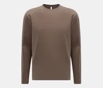Herren - Rundhals-Longsleeve taupe