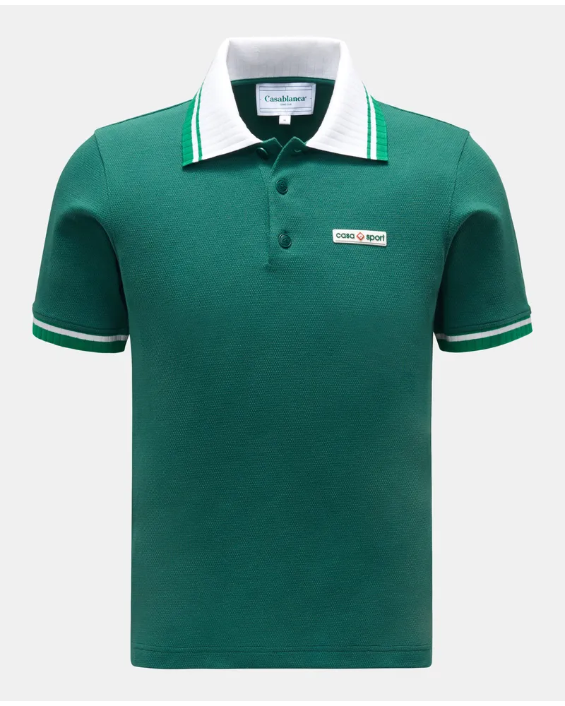 Casablanca Paris Poloshirt 'Textured Piqué' grün Grün