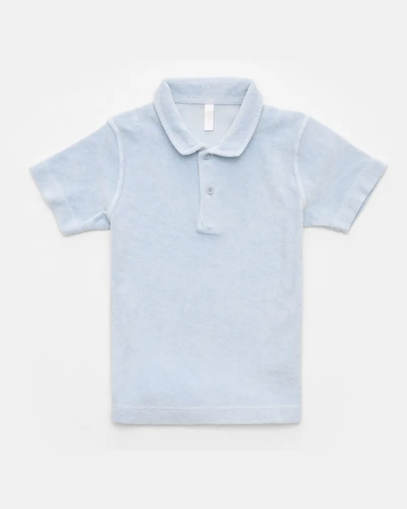 04651/ Herren - Kinder Frottee-Poloshirt 'Kids Oyster Polo' pastellblau Pastellblau