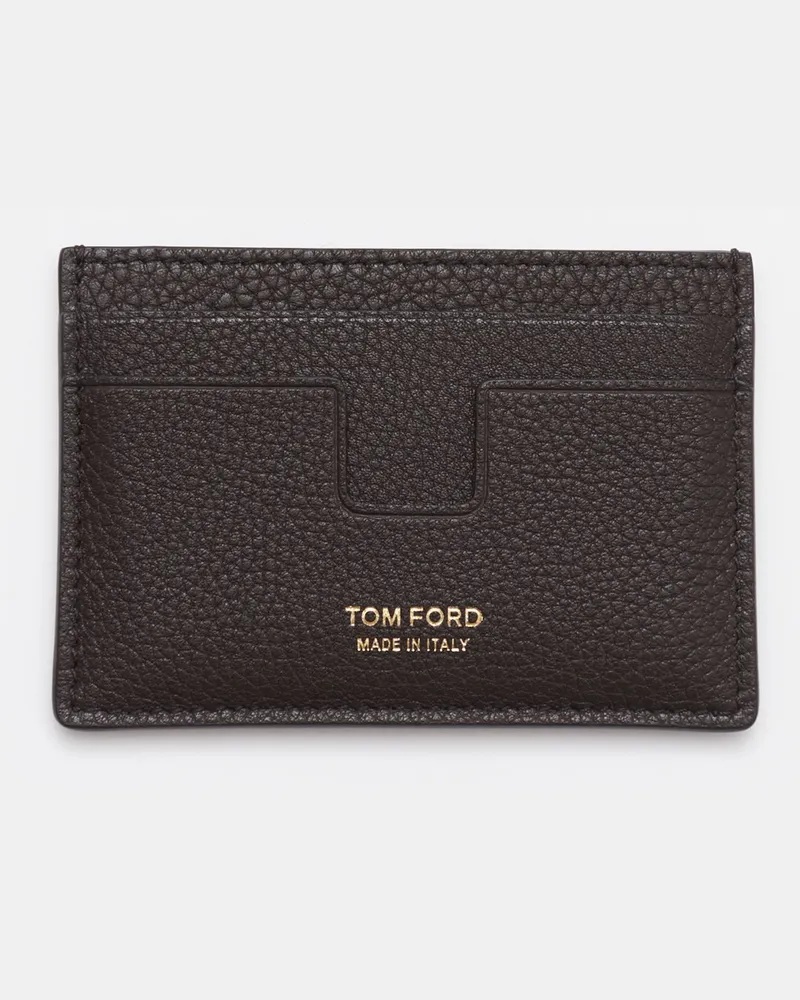 Tom Ford Herren - Kartenetui dunkelbraun Dunkelbraun