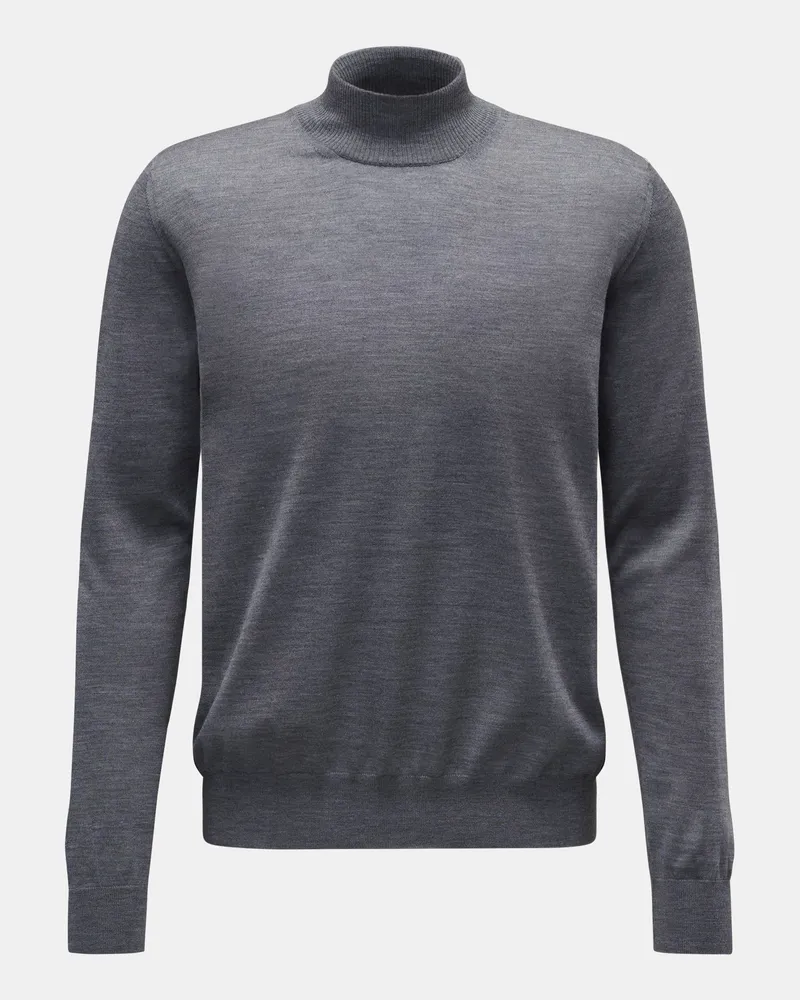 von BRAUN Herren - Merino Feinstrick-Pullover grau Grau