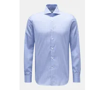 Business Hemd Haifisch-Kragen blau/weiß gestreift