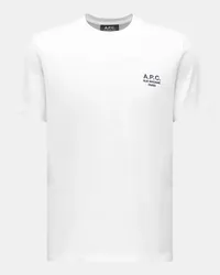 A.P.C. Rundhals-T-Shirt 'Raymond' weiß Weiß