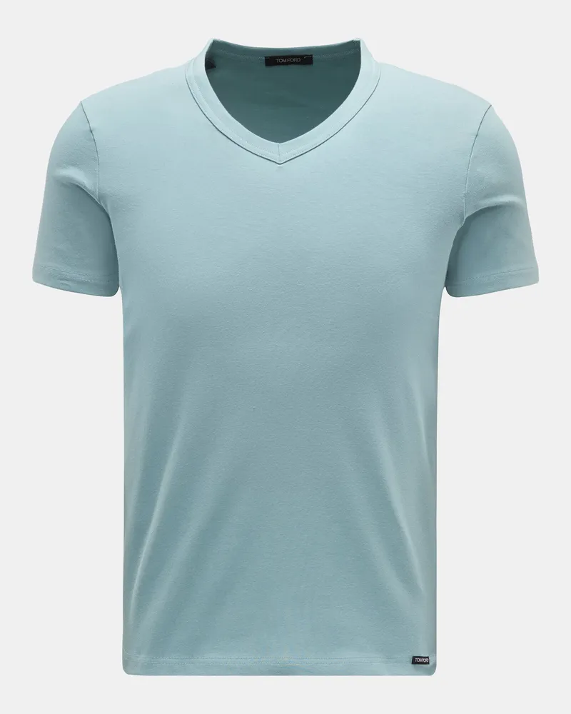 Tom Ford Herren - V-Neck T-Shirt mintgrün Mintgrün
