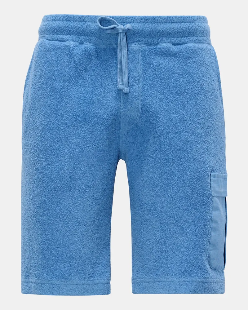 04651/ Herren - Fleece-Cargo-Shorts 'Oyster' blau Blau