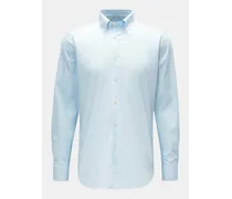 Casual Hemd Button-Down-Kragen hellblau