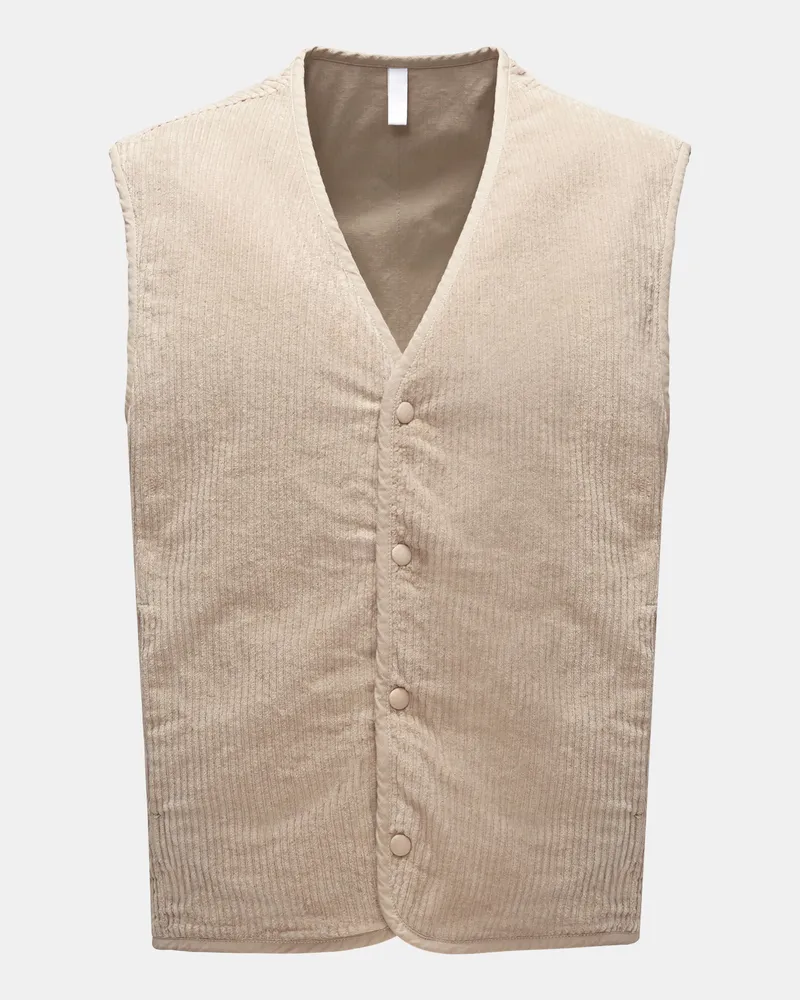 04651/ Herren - Cordweste 'Oyster' beige Beige